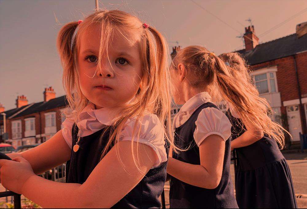 girls in school uniform